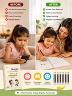 Reusable Handwriting Practice Kit – 4 Guided Workbooks, 1 Magic Pen, 10 Fade-Out Ink Refills