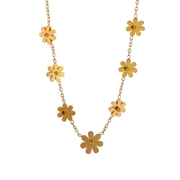 Daisy Bloom Anti-Tarnish Chain Set