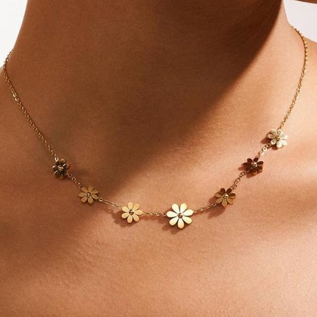 Daisy Bloom Anti-Tarnish Chain Set