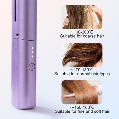 Portable Mini Hair Straightener Cordless Rechargeable Mini Hot Comb