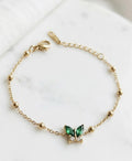 Emerald Flutter Anti-Tarnish Bracelet