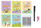Reusable Handwriting Practice Kit – 4 Guided Workbooks, 1 Magic Pen, 10 Fade-Out Ink Refills