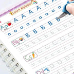 Reusable Handwriting Practice Kit – 4 Guided Workbooks, 1 Magic Pen, 10 Fade-Out Ink Refills
