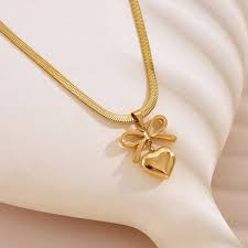 Amour Bow Heart Anti-Tarnish Chain