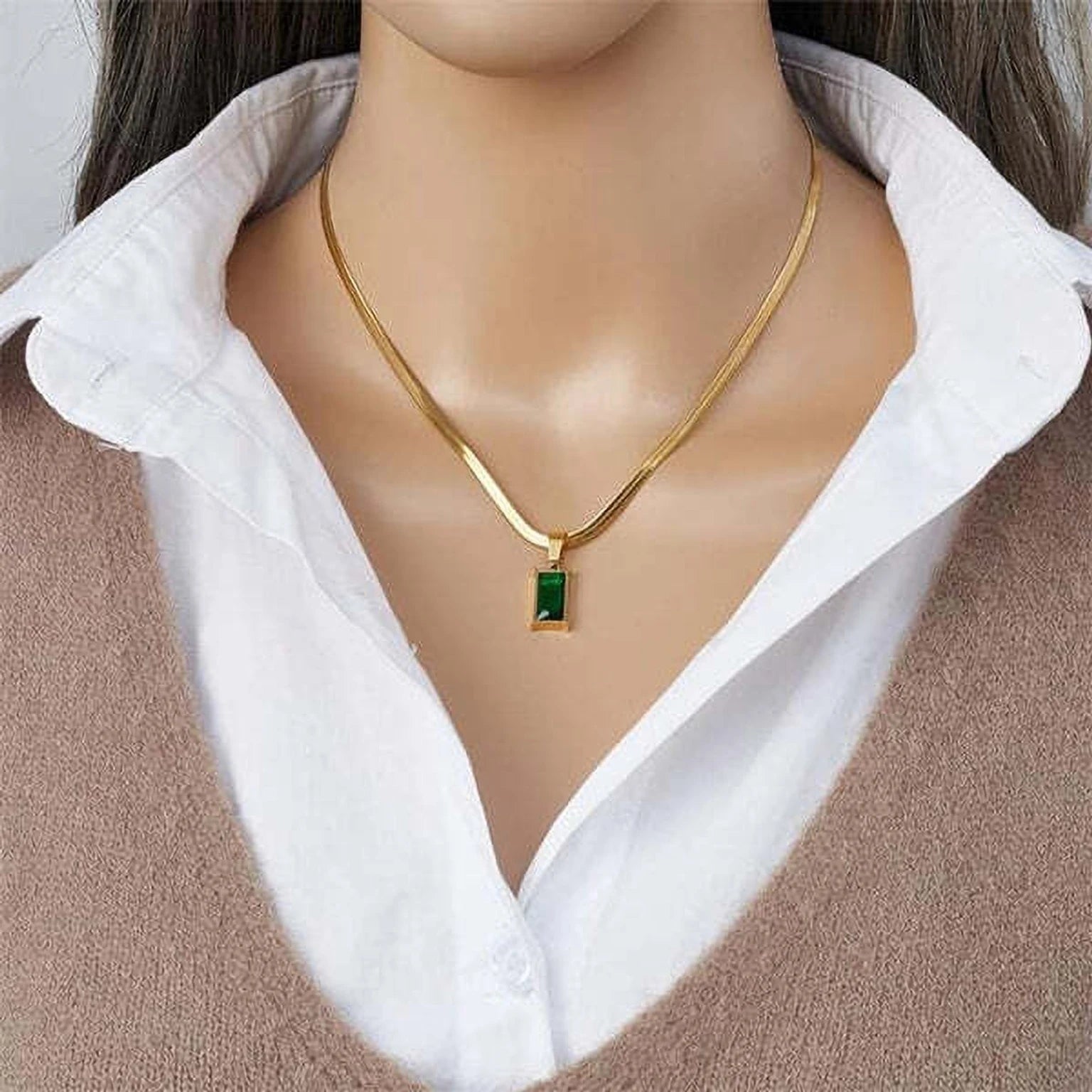 Emerald Luxe Anti-Tarnish Chain